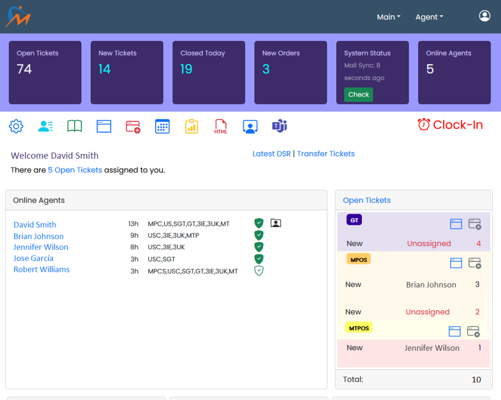 HelpDesk-30 - MicroTelecom Help Desk Portal (30 Agents)