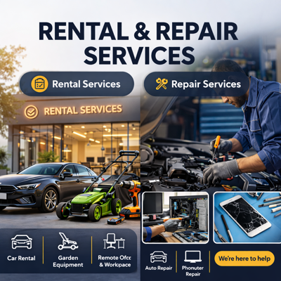 View Products for Rental and Repair Services