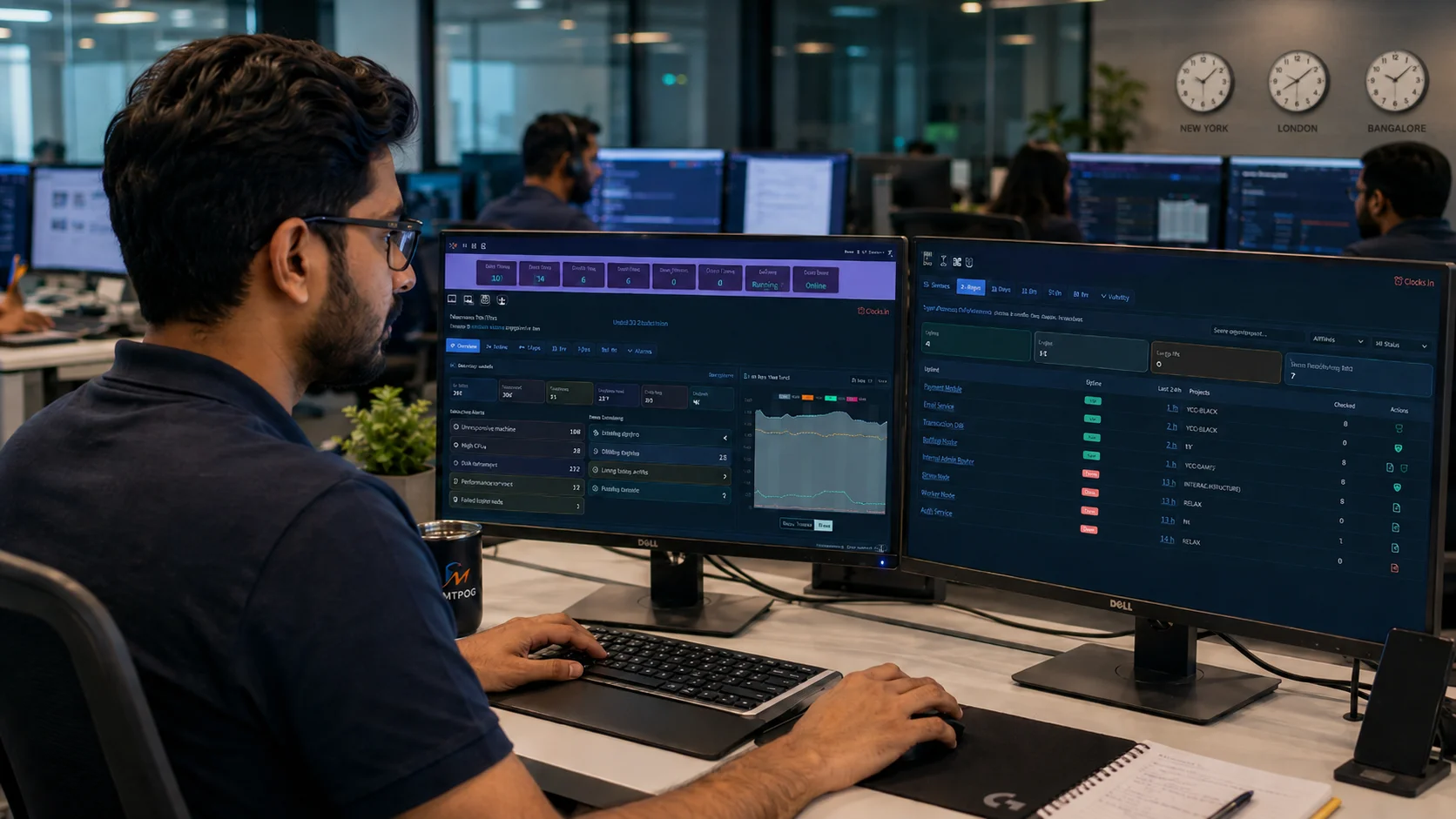 MicroTelecom help desk and service desk team monitoring support requests, QA workflows and SDLC tracking